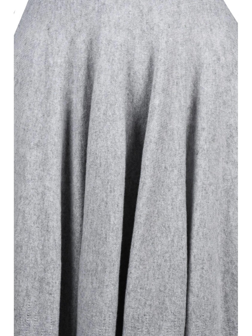 Valenti Grey Knit Virgin Wool-Blend Mini Dress