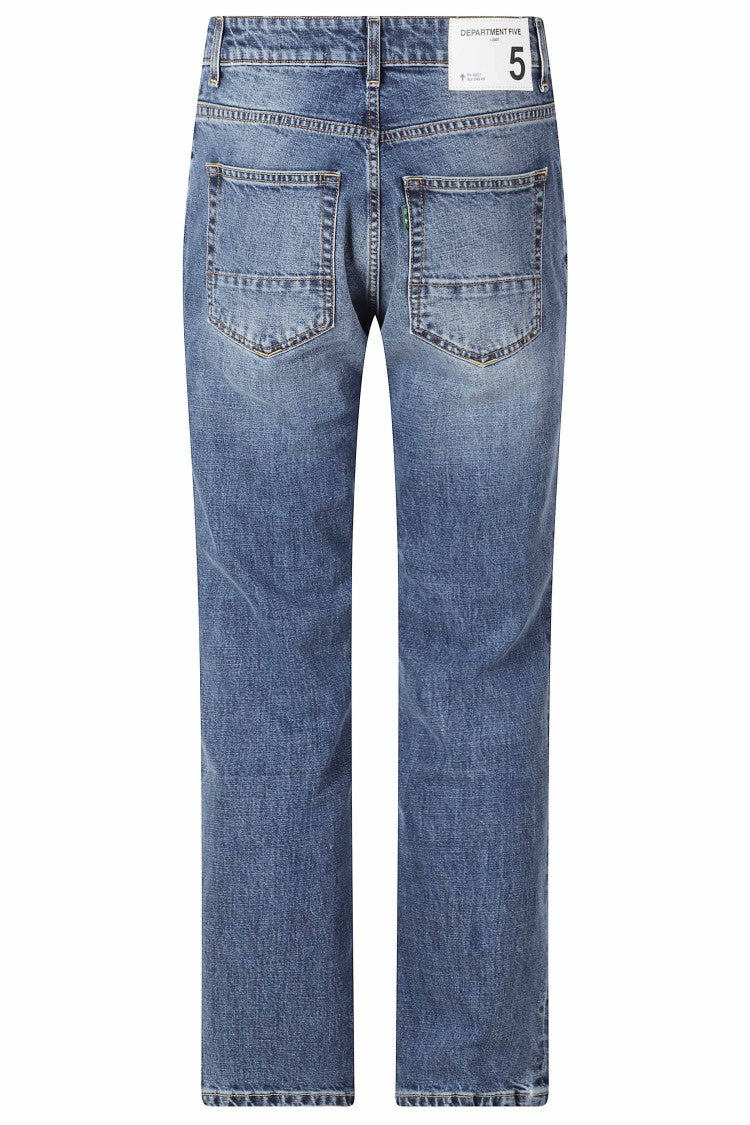 Department 5 Blue Talk Five-Pocket Straight Cotton-Blend Jeans