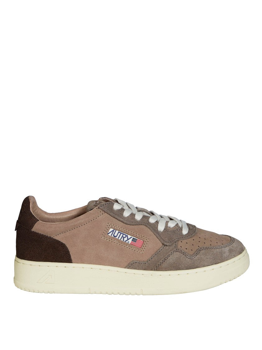 Autry Brown Medalist Low Suede Sneakers