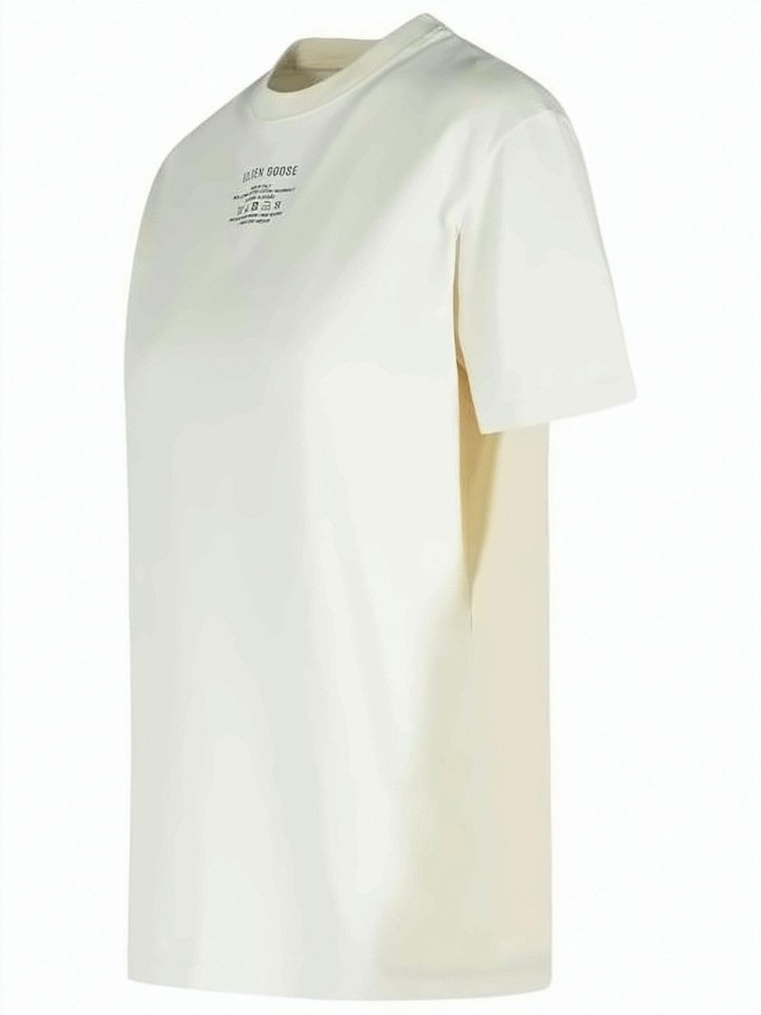 Golden Goose Short-Sleeved Crew Neck Cotton T-Shirt With Minimalist Design