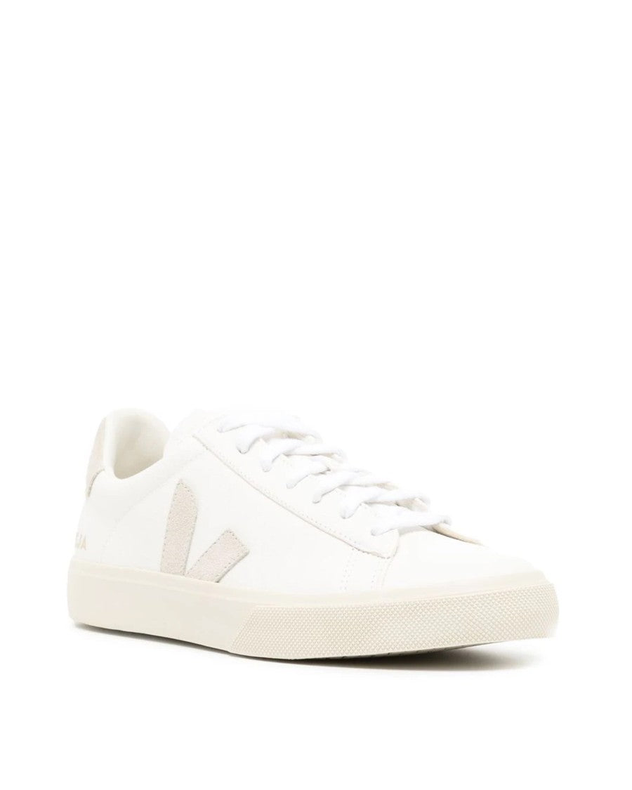 Veja White Campo Leather Sneakers
