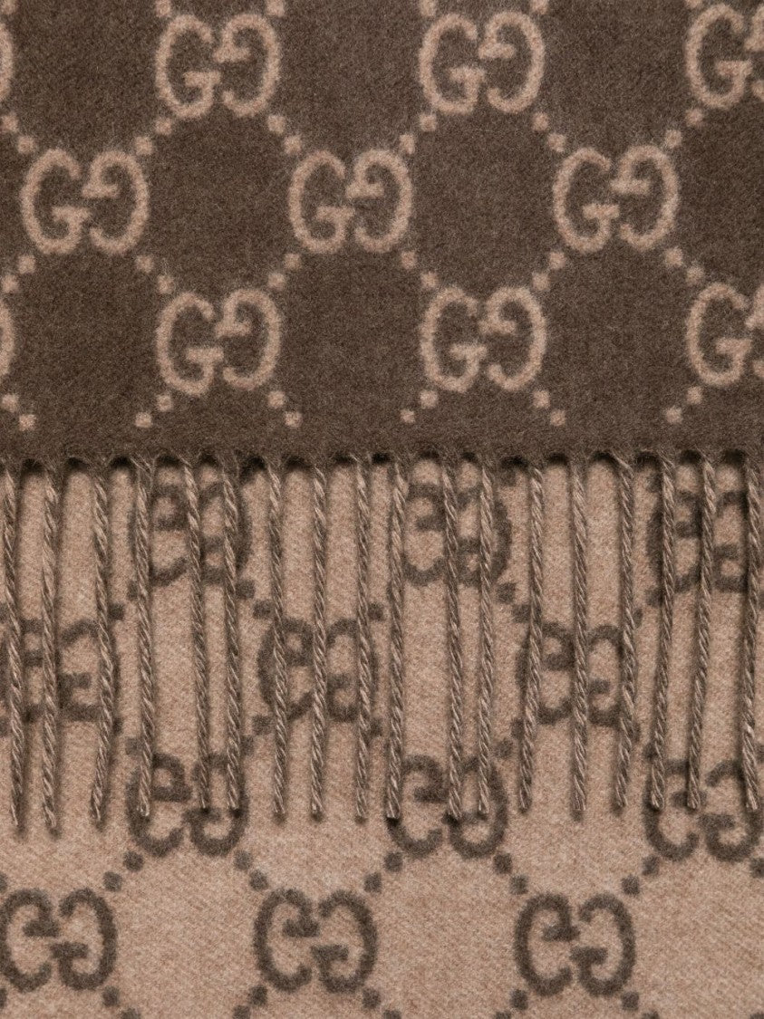 Gucci Reversible Interlocking Gg Cashmere Scarf