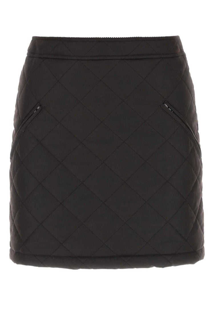 Burberry Dark Brow Cotton Mini Skirt