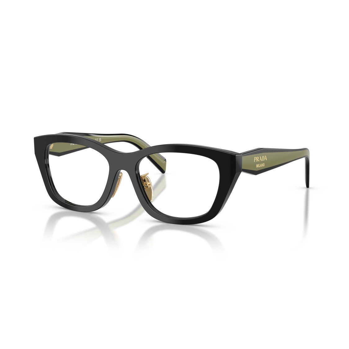 Prada 0Pr D11vd Angular Cat-Eye Eyeglasses