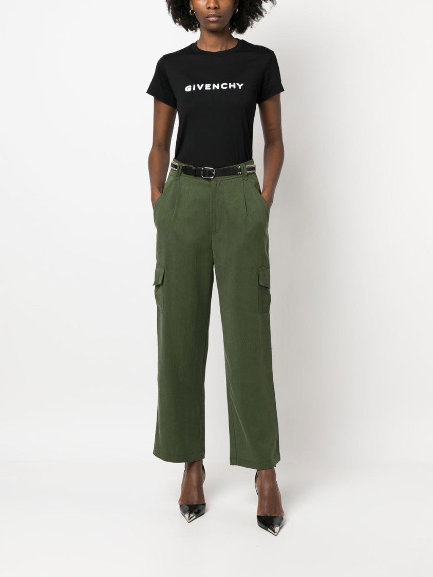 Givenchy Crewneck T-Shirt With Distinctive 4G Logos