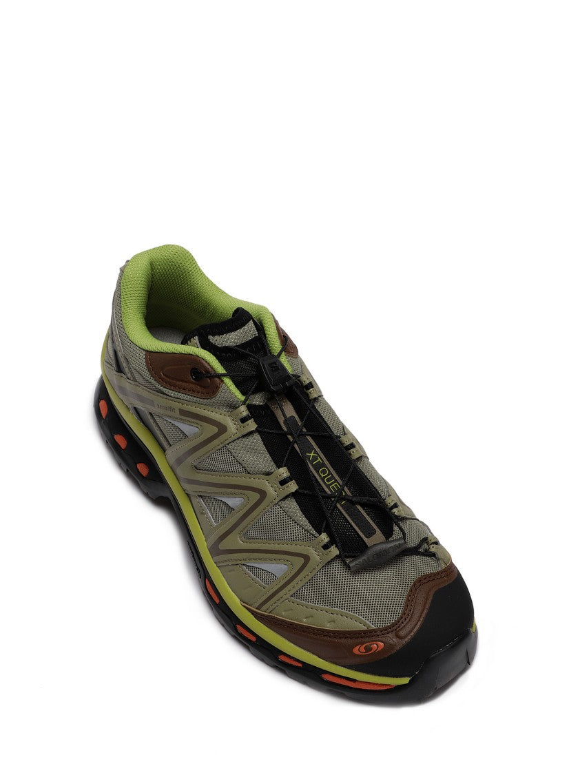 Salomon Rounded Toe Sneakers With Logo-Printed Mesh
