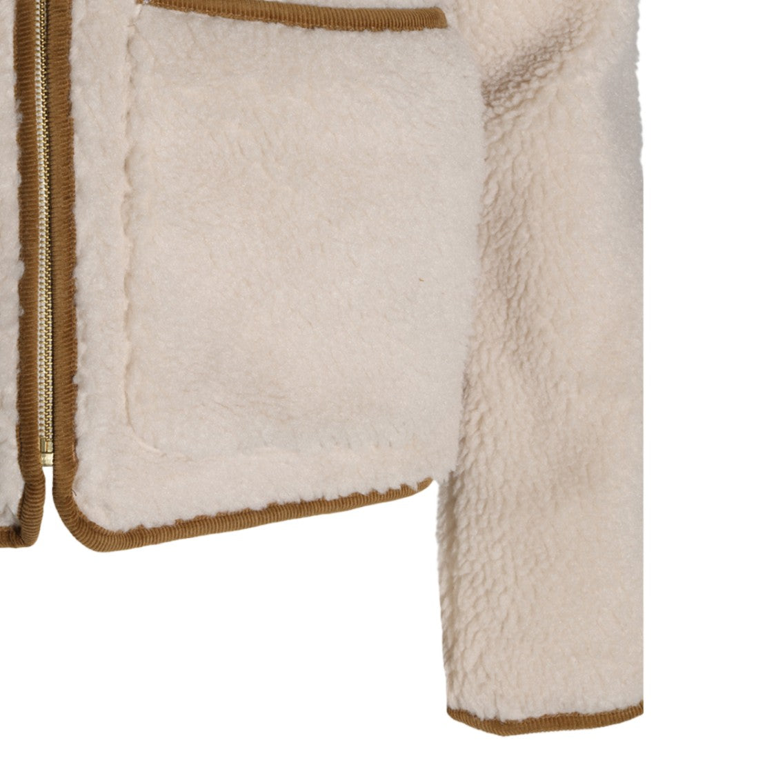 Barbour Plush High Collar Ring Detail Jacket