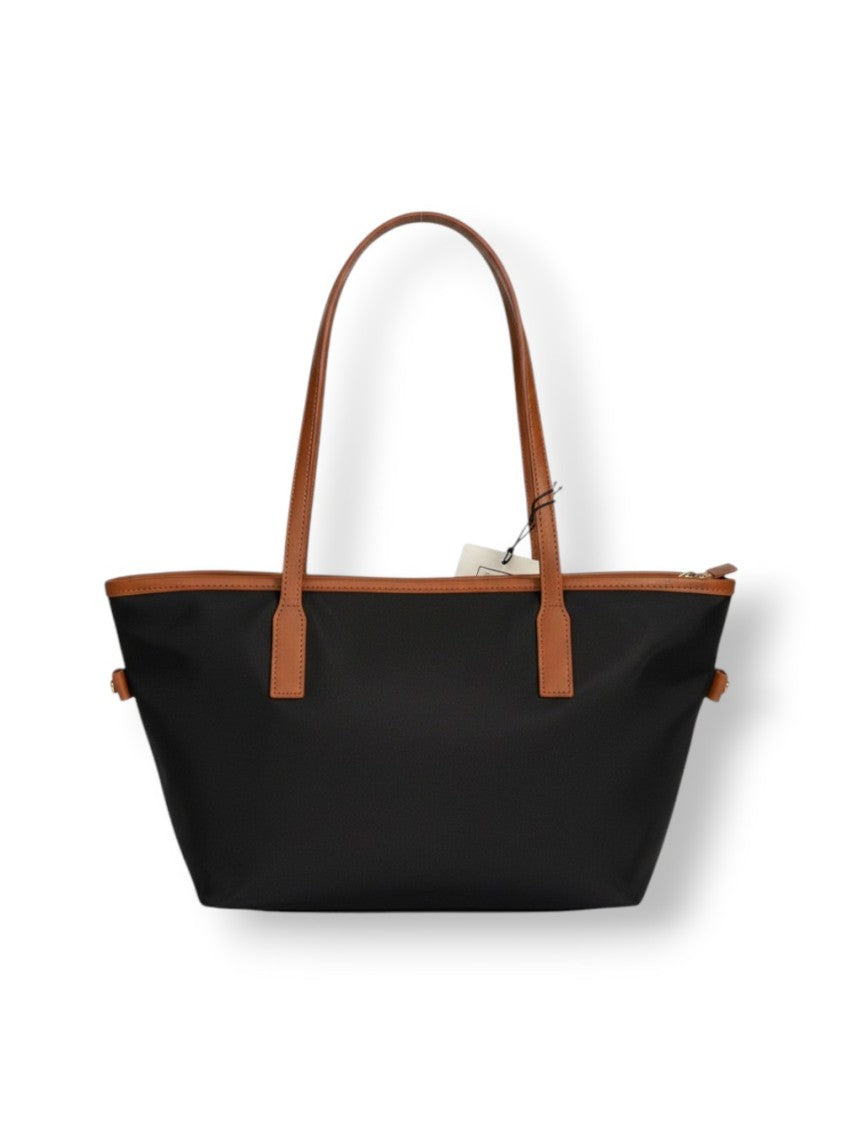 Mc2 Saint Barth Rectangular Tote Bag With Contrasting Brown Handles