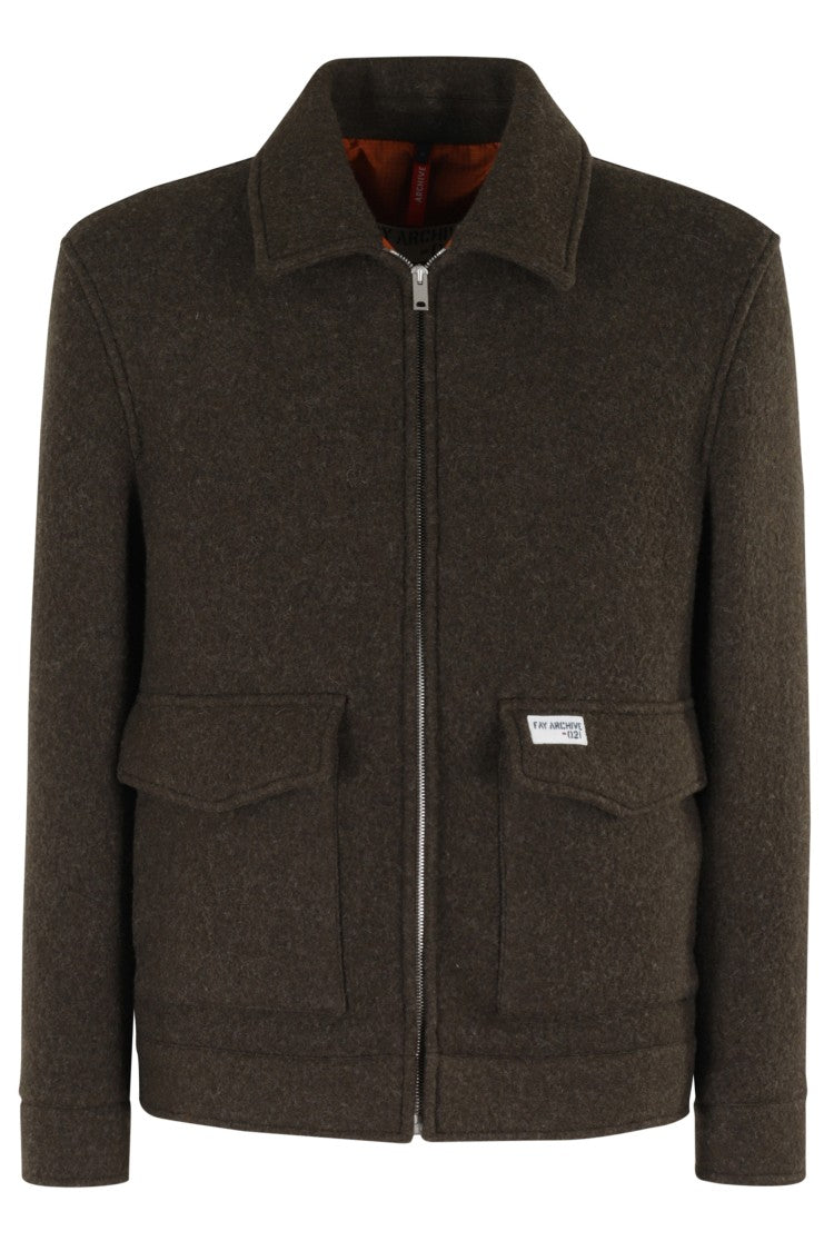 Fay Archive Plush Trucker Jacket