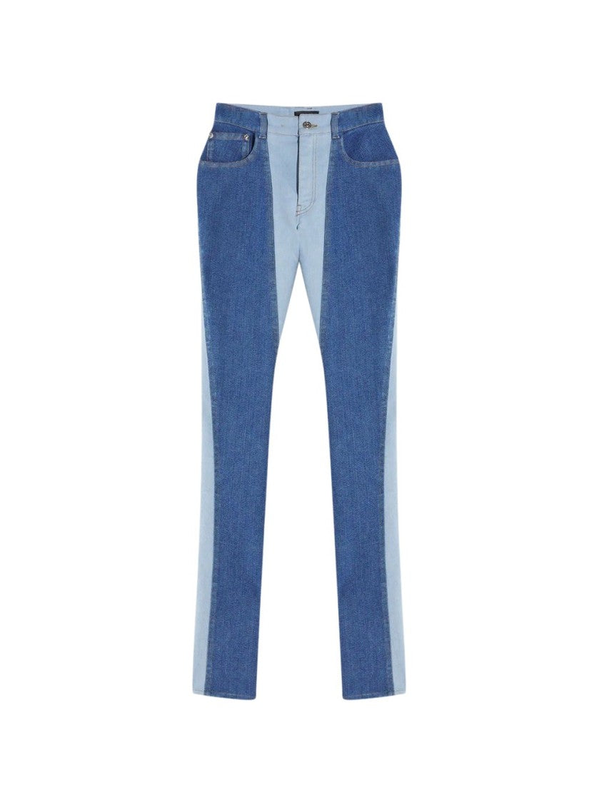 Mugler Bi-Color Skinny Jeans