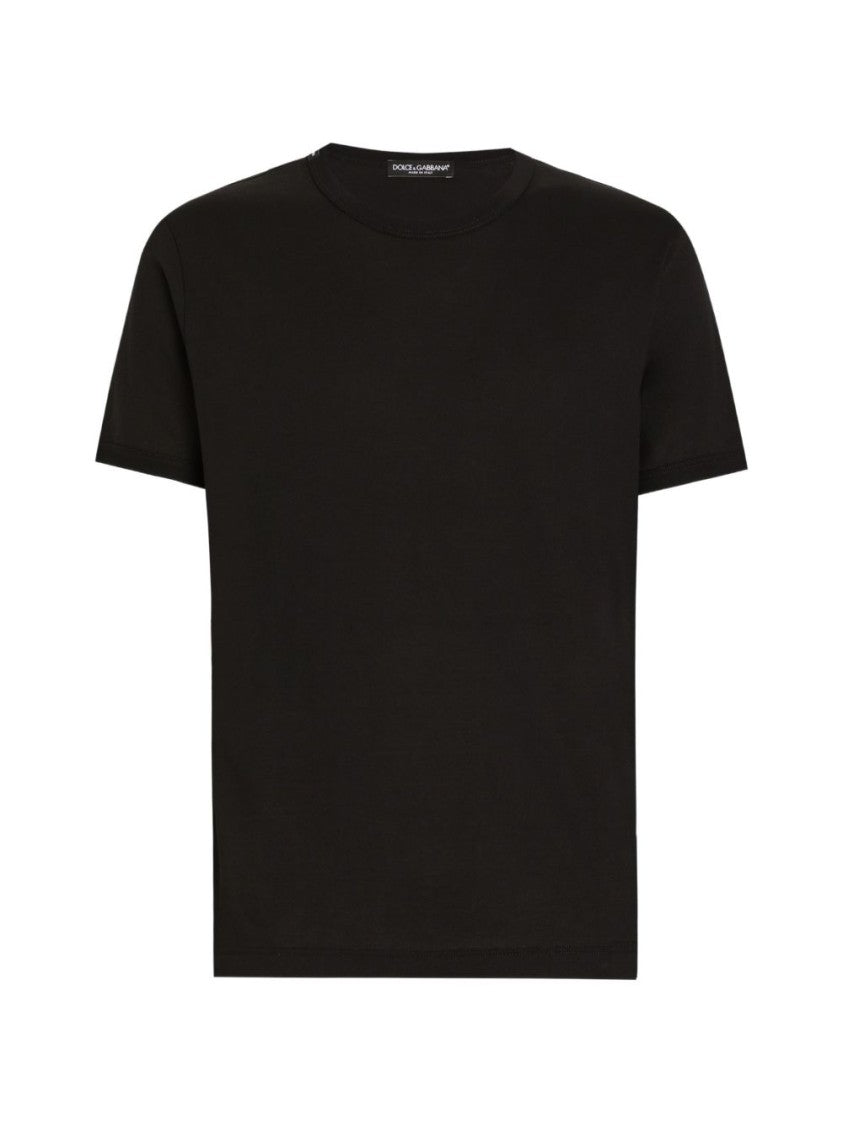 Dolce & Gabbana Black Minimalist Crew Neck T-Shirt