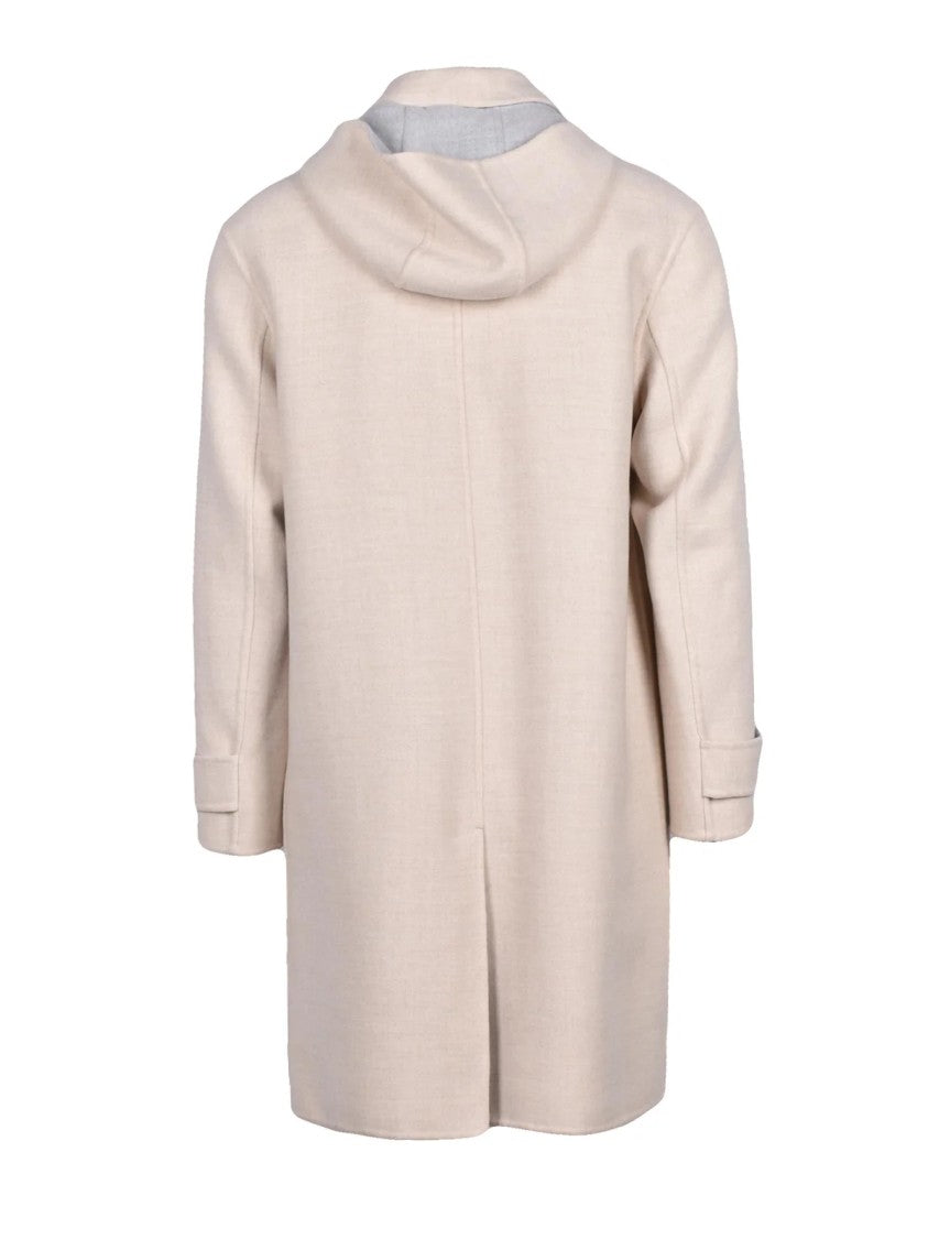 Eleventy Beige/Grey Reversible Wool Coat
