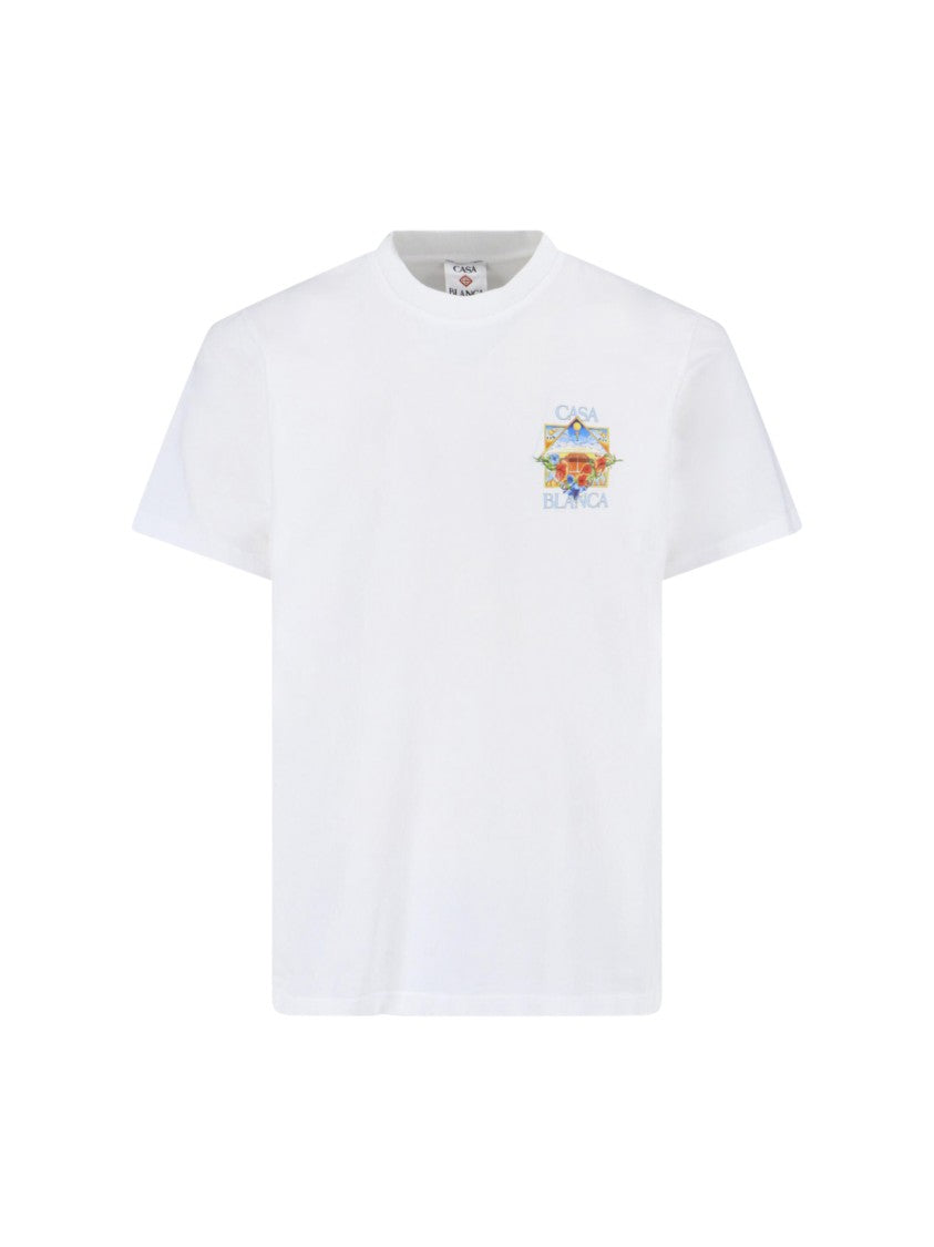 Casablanca "Flower Court Icon" T-Shirt – White