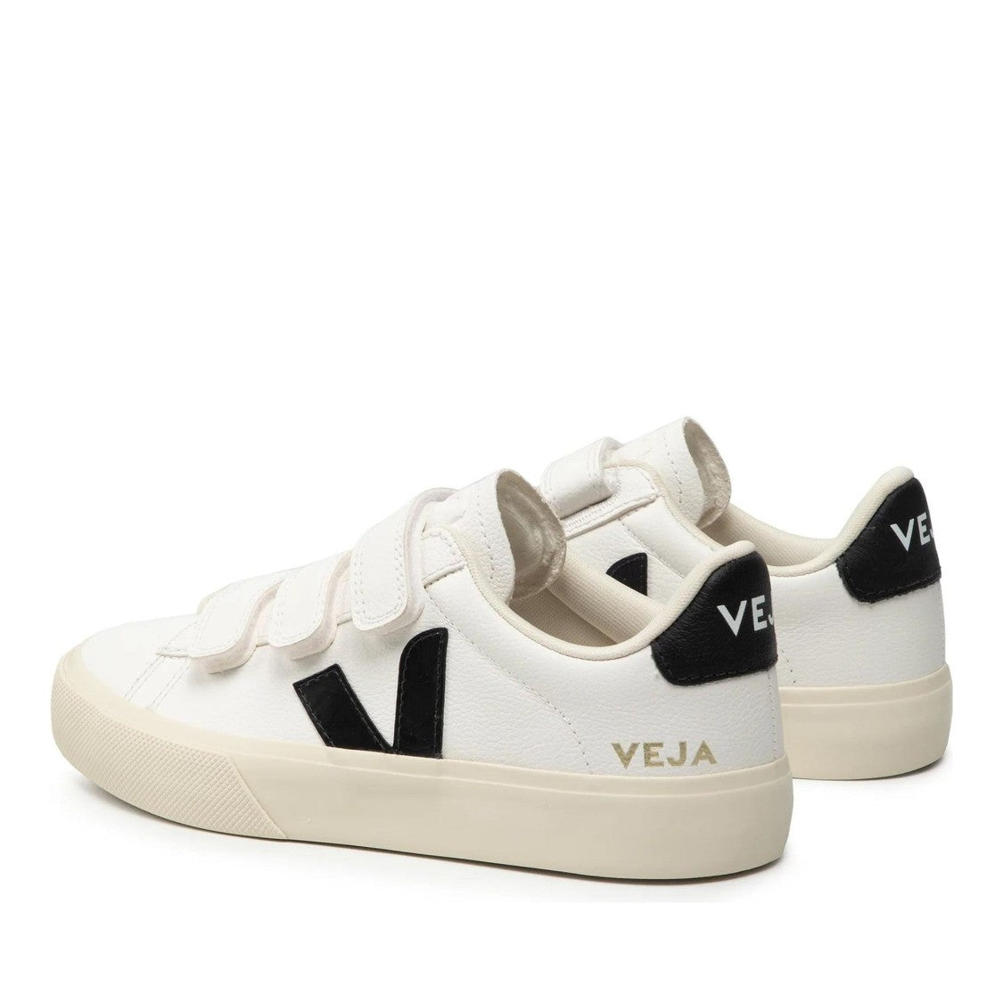 Veja White Recife Leather Velcro Sneakers