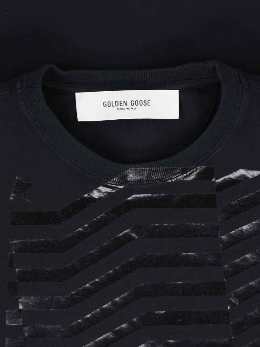 Golden Goose Textured T-Shirt – Black