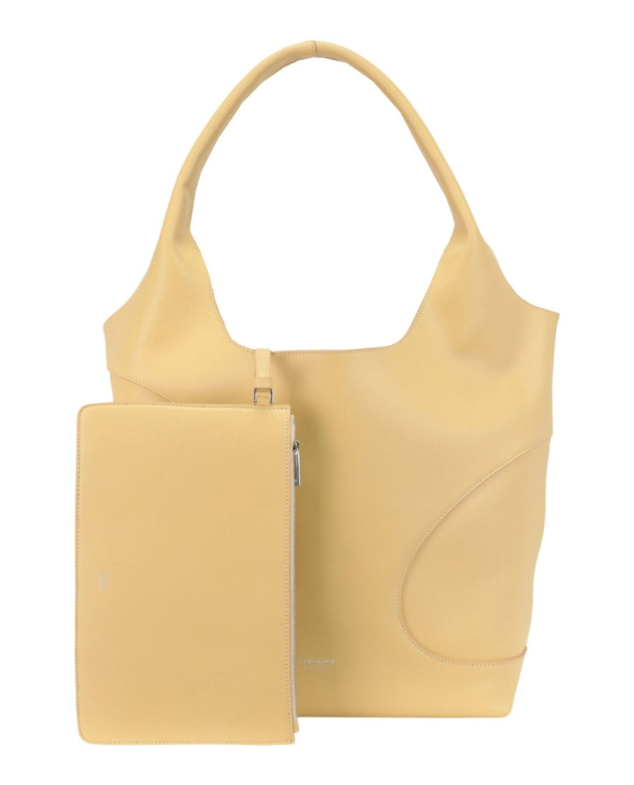 Ferragamo Debossed Cut-Out Hobo Bag