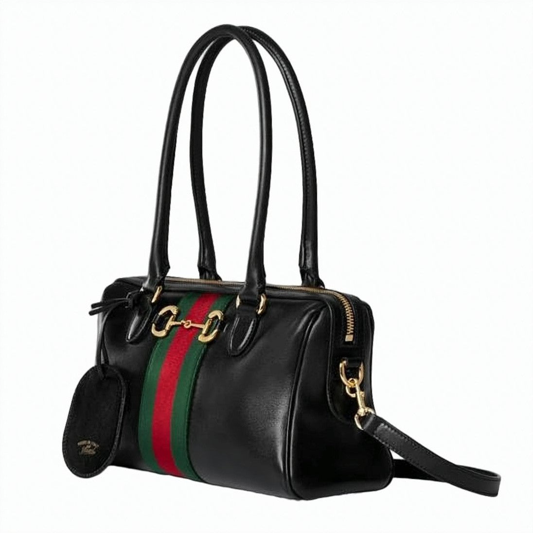 Gucci Rectangular Leather Tote Bag With Horsebit Detail And Dual Handles