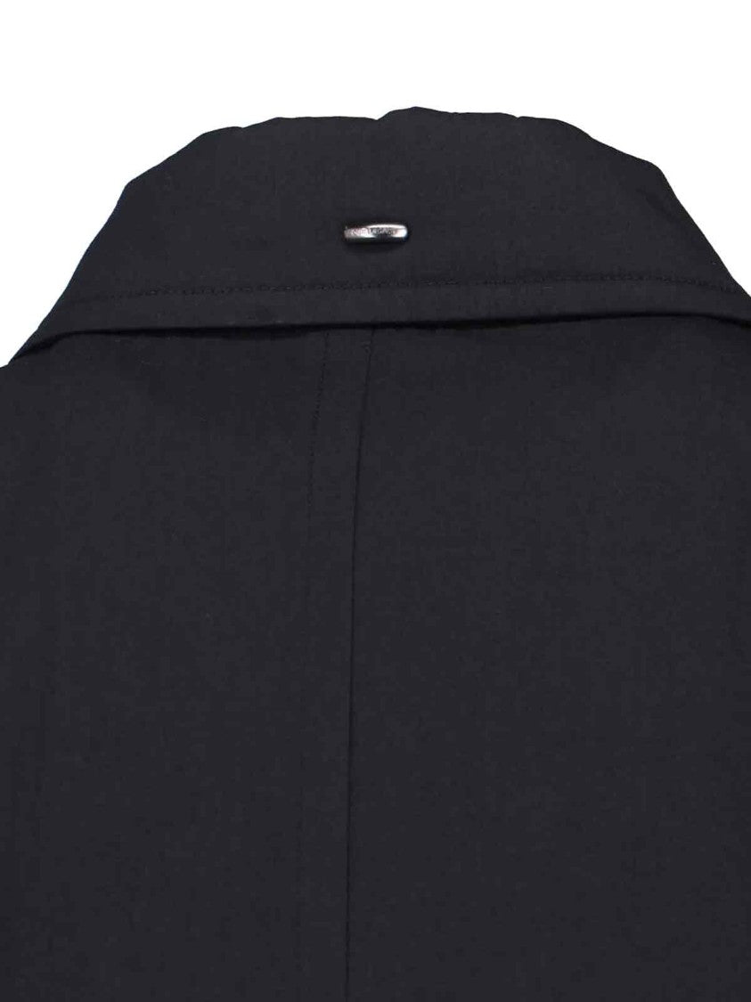 Our Legacy Double-Breasted Black Coat With Round Collar