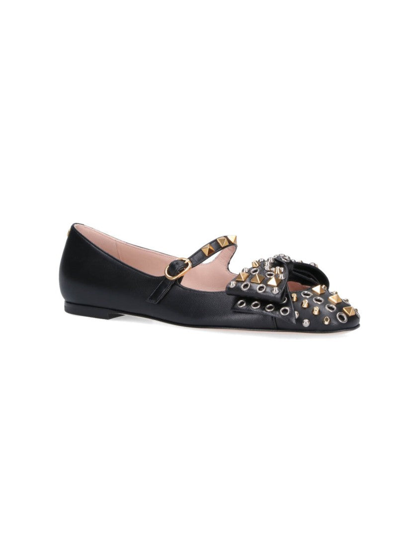 Valentino Garavani "Bowow" Ballerina Flats – Black