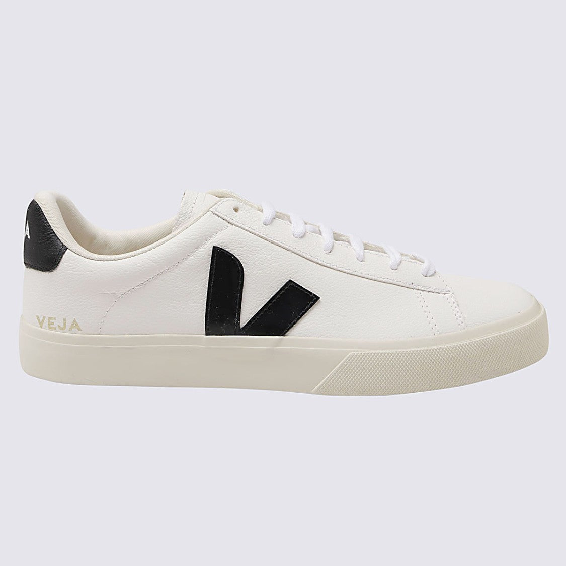 Veja Black-And-White Faux Leather Campo Sneakers