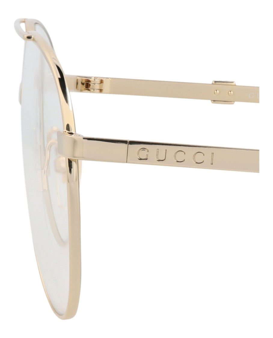 Gucci Aviator-Frame Metal Sunglasses
