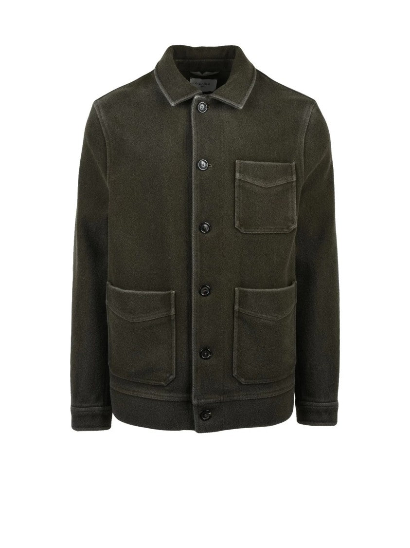 Circolo 1901 Wool Work Jacket With Classic Collar And Structured Silhouette