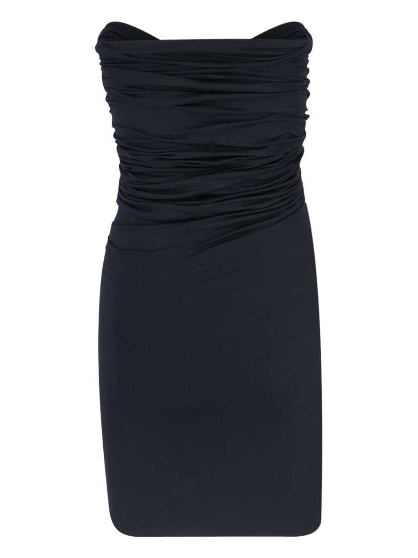 Rick Owens Mini Draped Dress – Black