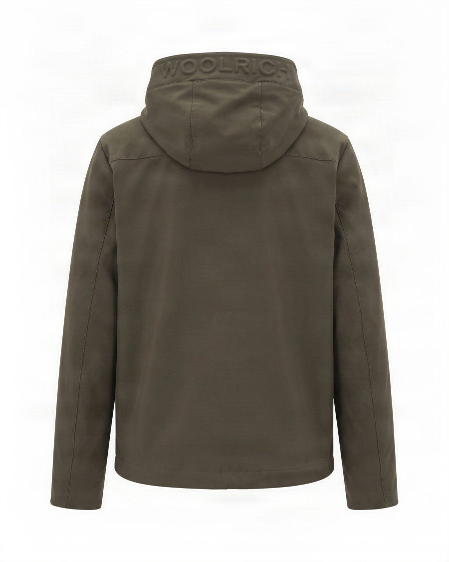 Woolrich Casual Jacket With Hood And Zippered Pockets