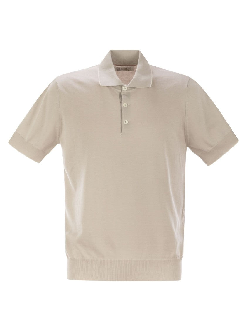 Brunello Cucinelli Lightweight Cotton Knit Polo Shirt