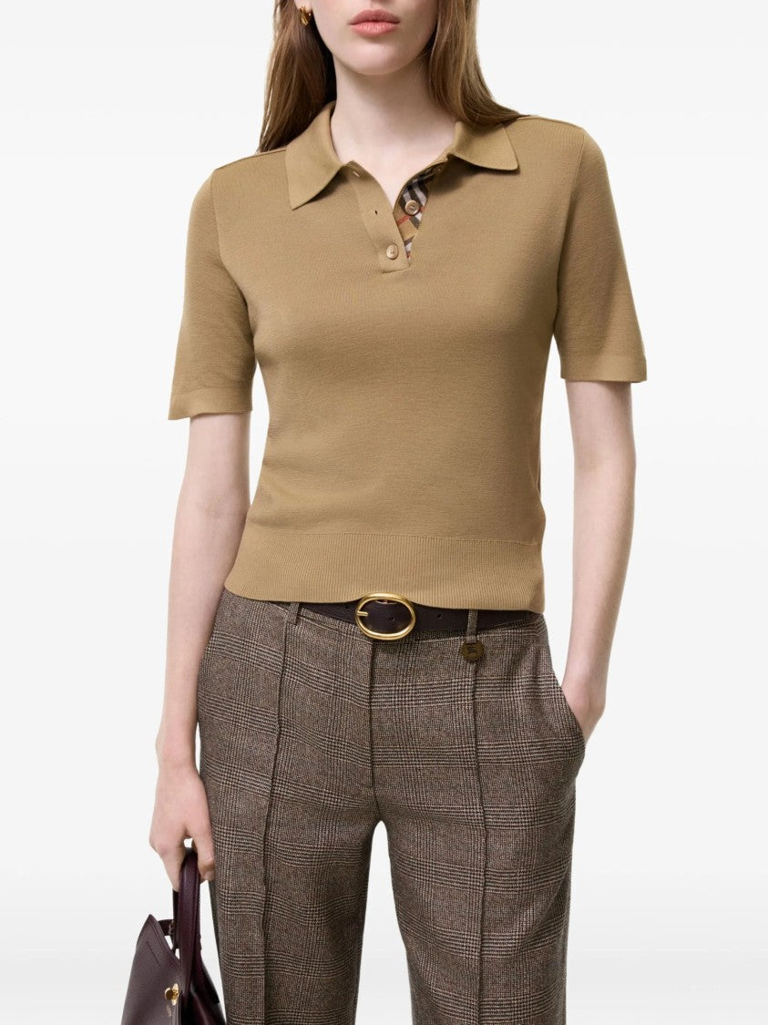 Burberry Beige Wool Maddie Polo Shirt