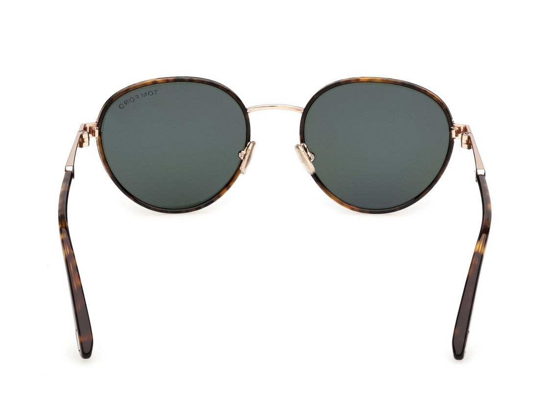 Tom Ford Tortoiseshell Ft1339 Round Double Bridge Sunglasses