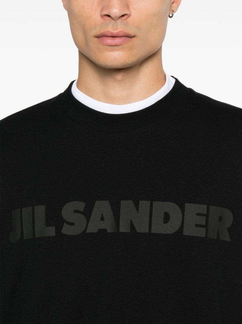 Jil Sander Relaxed Fit Black Cotton Jersey T-Shirt