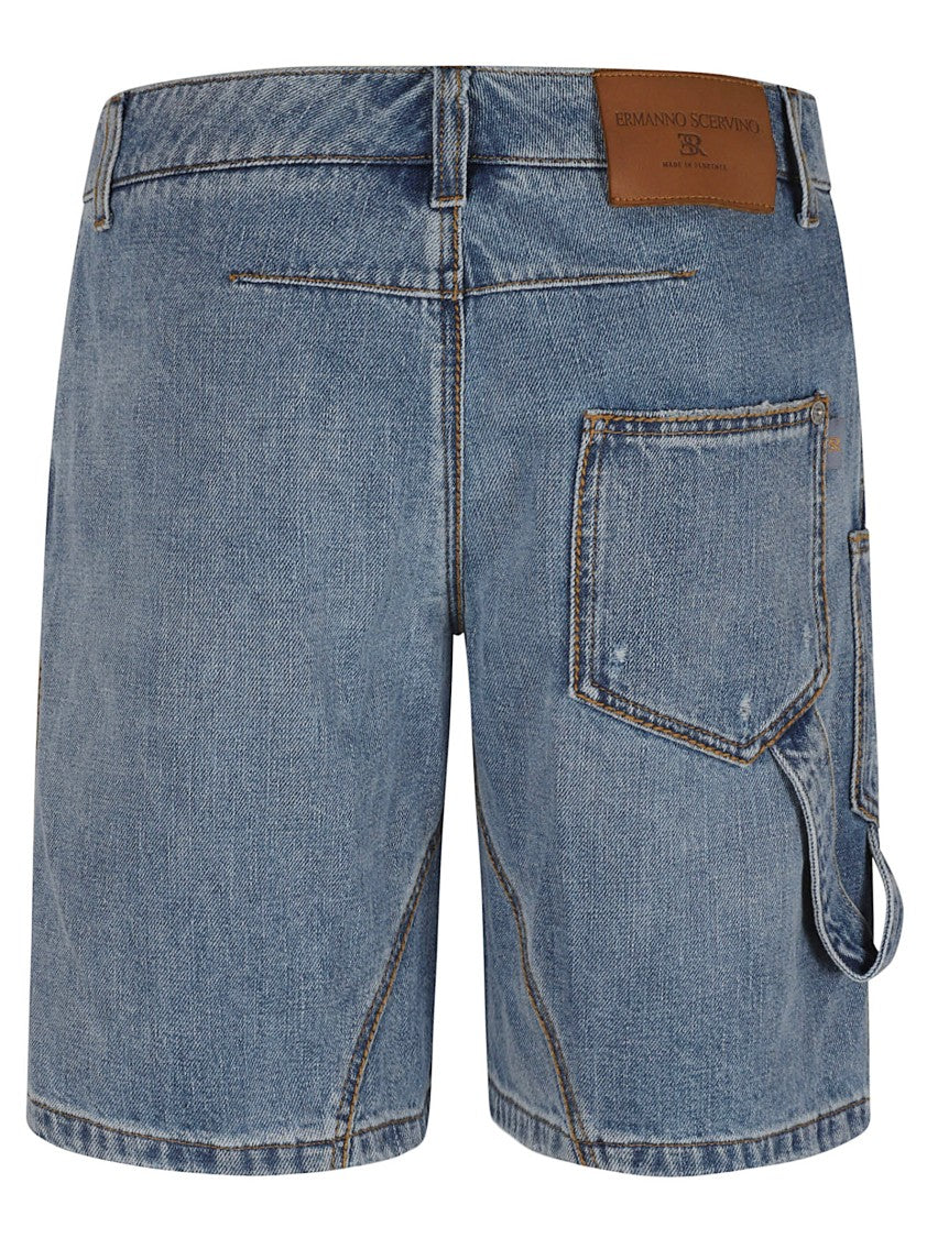 Ermanno Scervino Distressed Denim Shorts