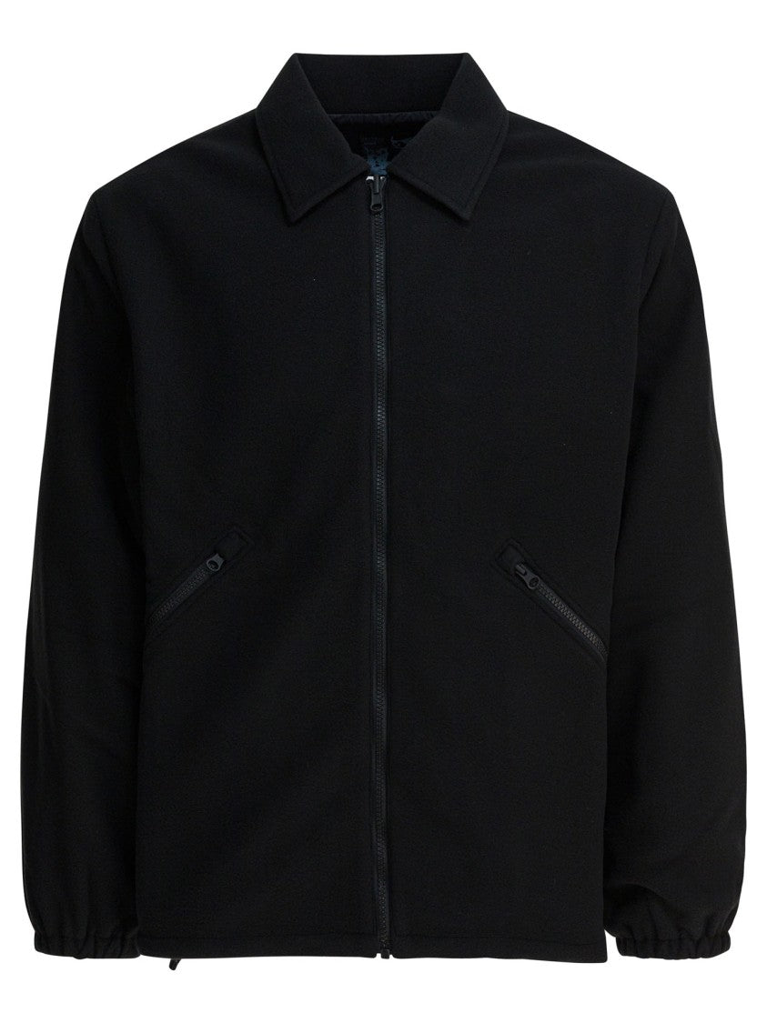 Gr10k Polartec Fleece Jacket With Raised Collar And Double-Slider Zip