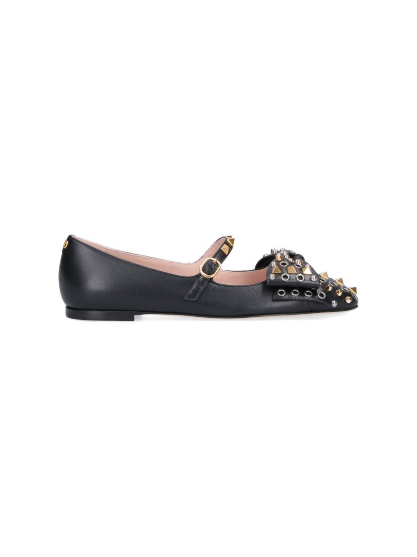 Valentino Garavani "Bowow" Ballerina Flats – Black