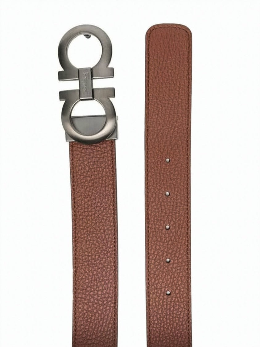 Salvatore Ferragamo Textured Calf Leather Belt