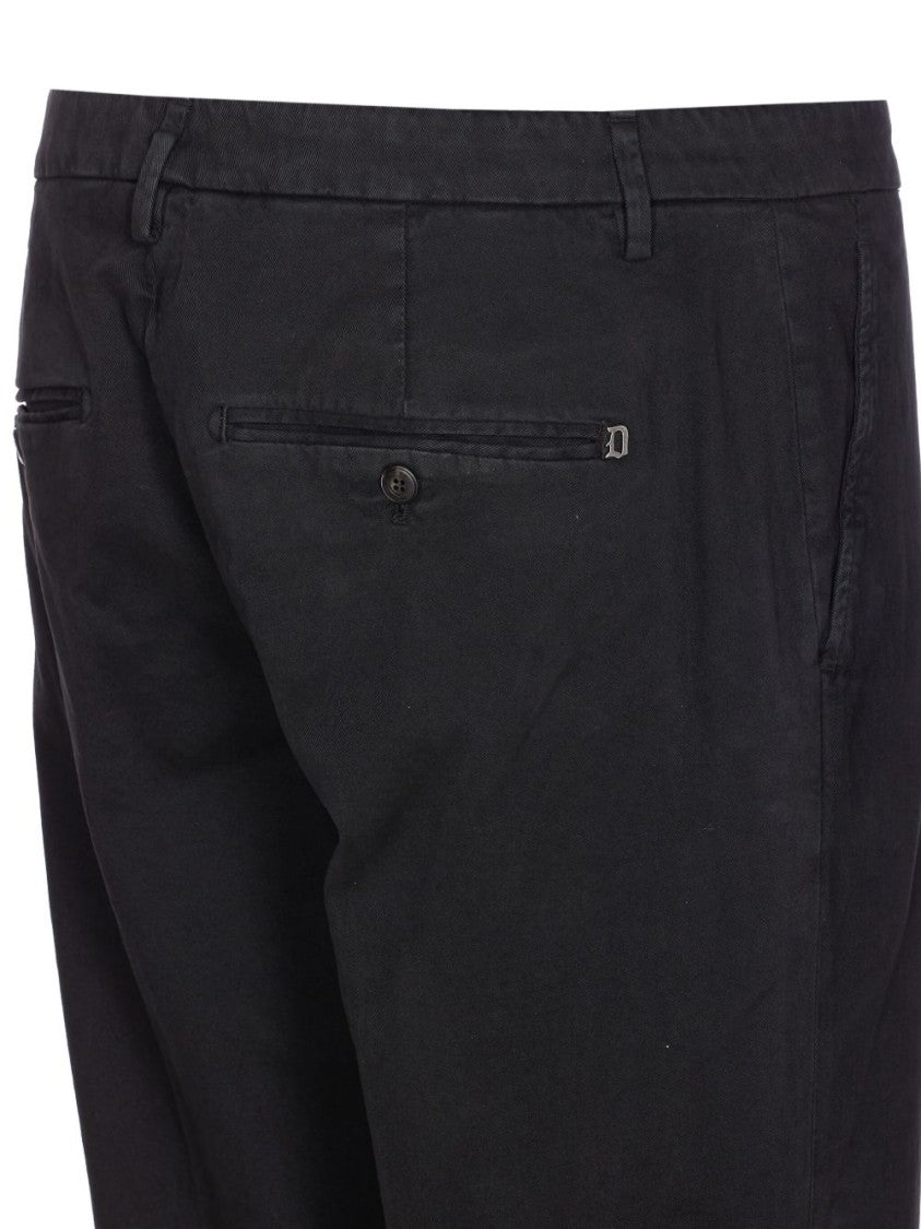 Dondup Classic Black Cotton Jeans With Functional Pockets