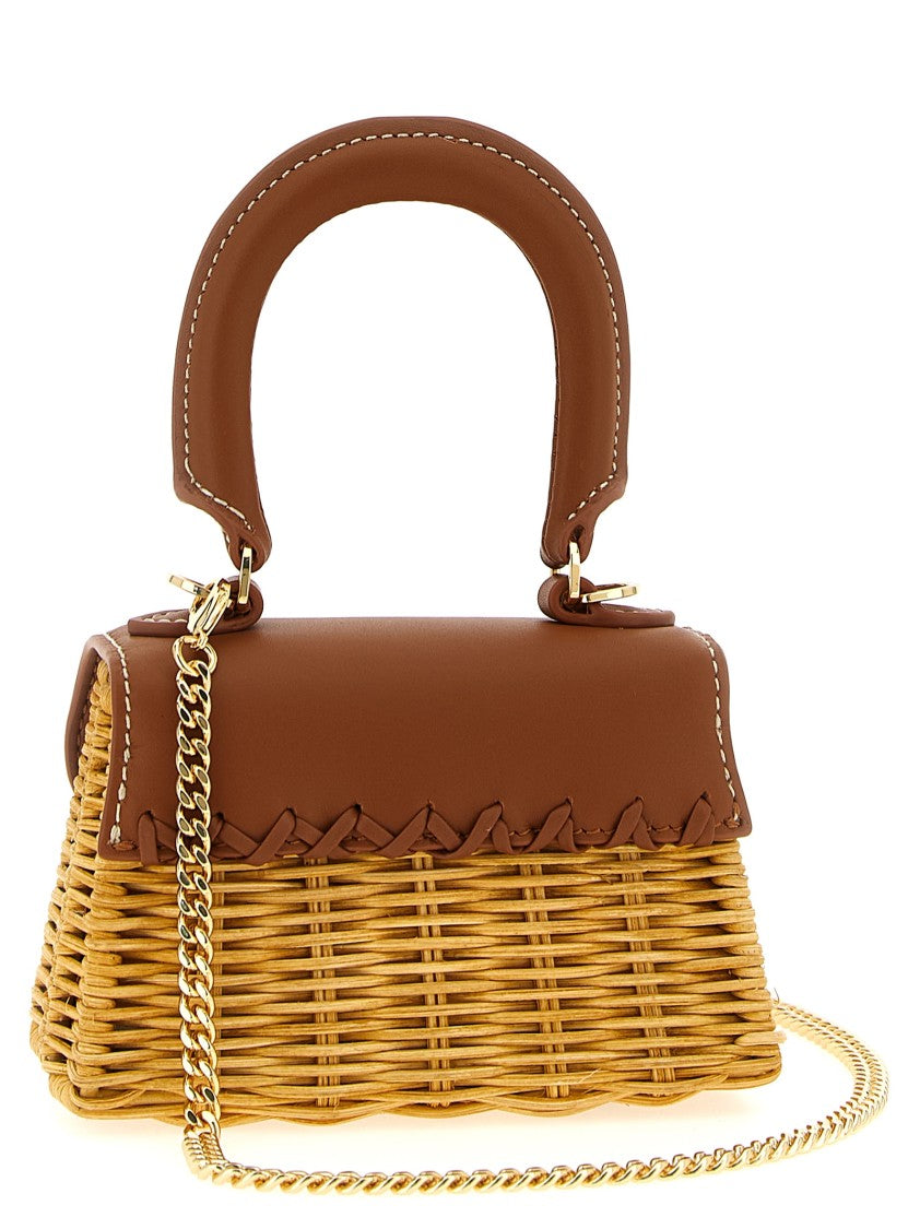 Self-Portrait 'Rattan Micro Bow' Handbag