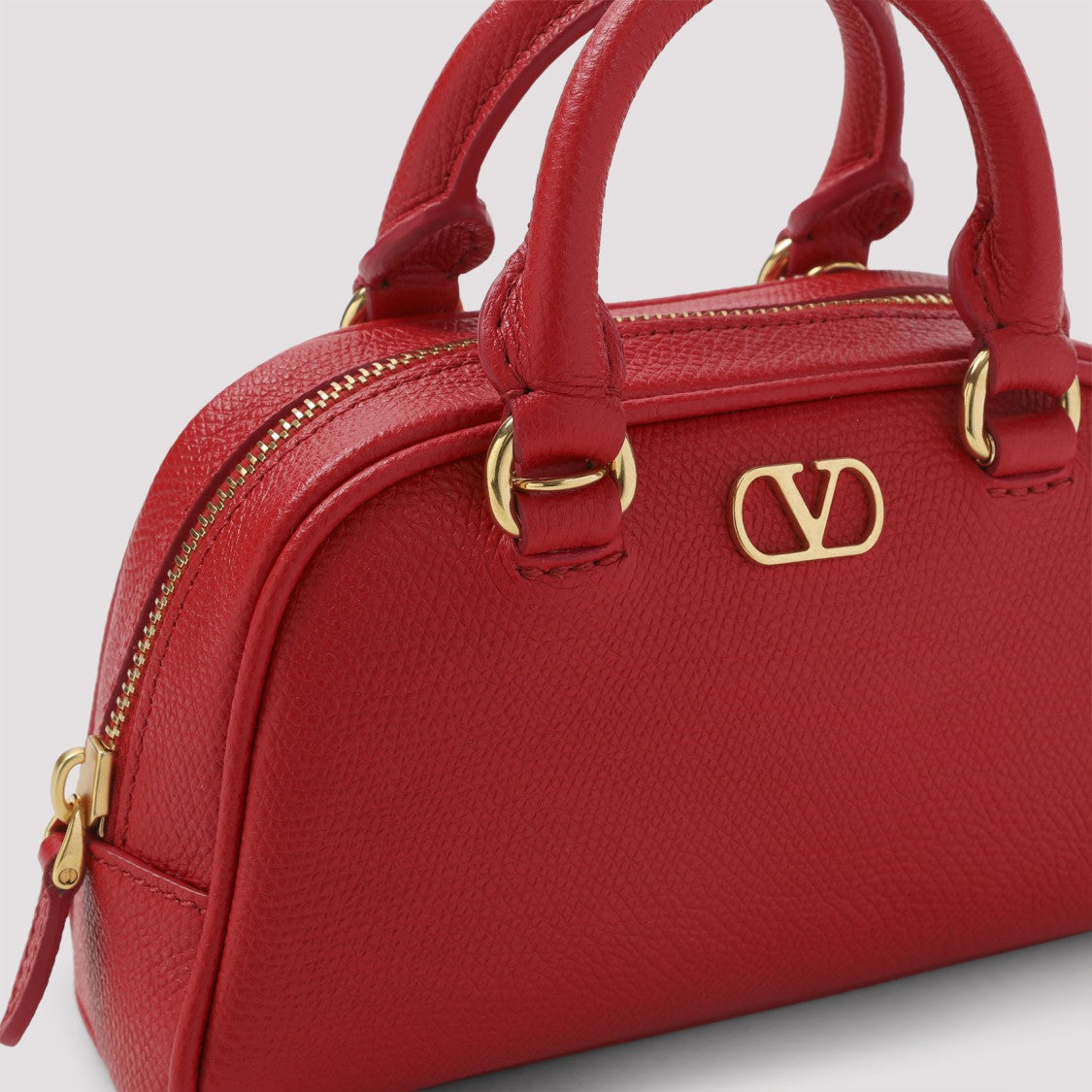 Valentino Garavani Mini Grained Calf Leather Bowling Shoulder Bag