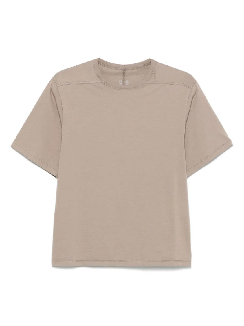 Rick Owens Relaxed Fit Beige Short Sleeve T-Shirt