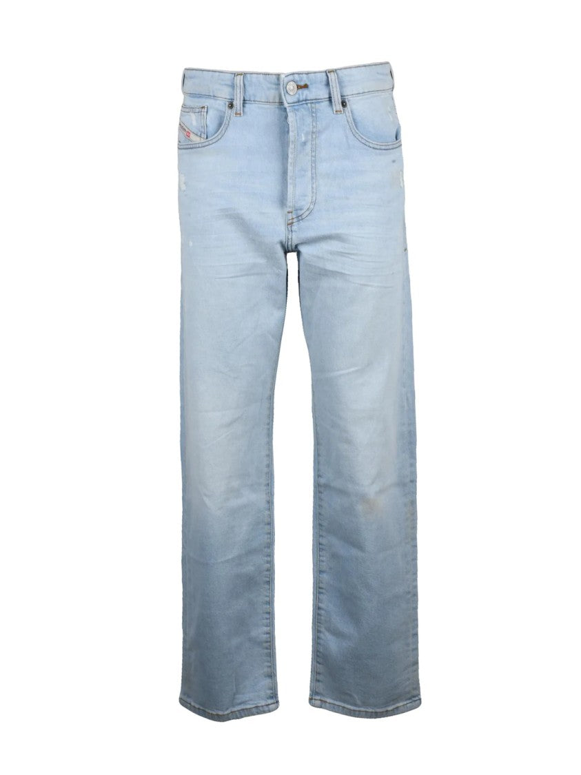 Diesel Light Blue Cotton-Blend D-Ark Jeans