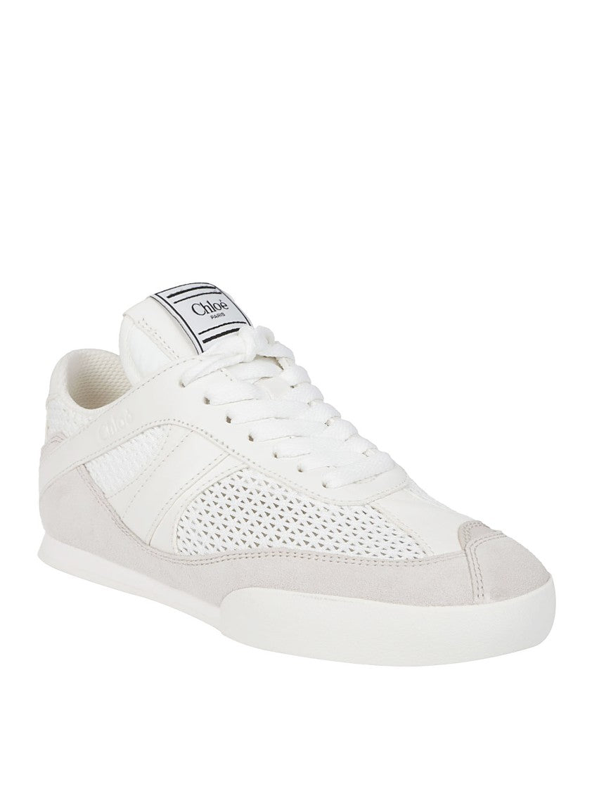 Chloé Cloudy Cream Sneakers With Calf Leather