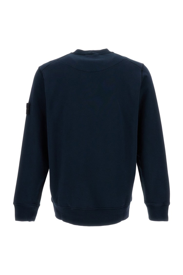 Stone Island Classic Crew Neck Sweatshirt With Iconic Compass Patch