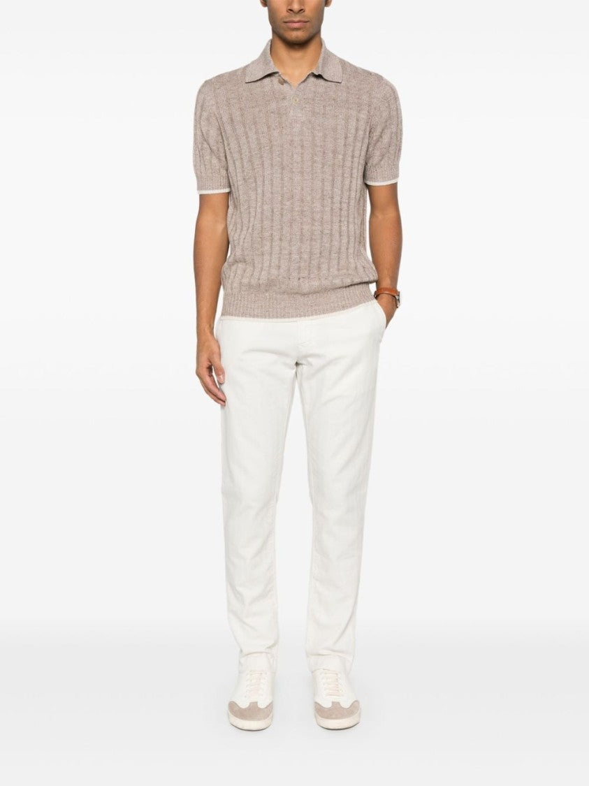 Jacob Cohen White Jeans With Concealed Fly And Versatile Pockets