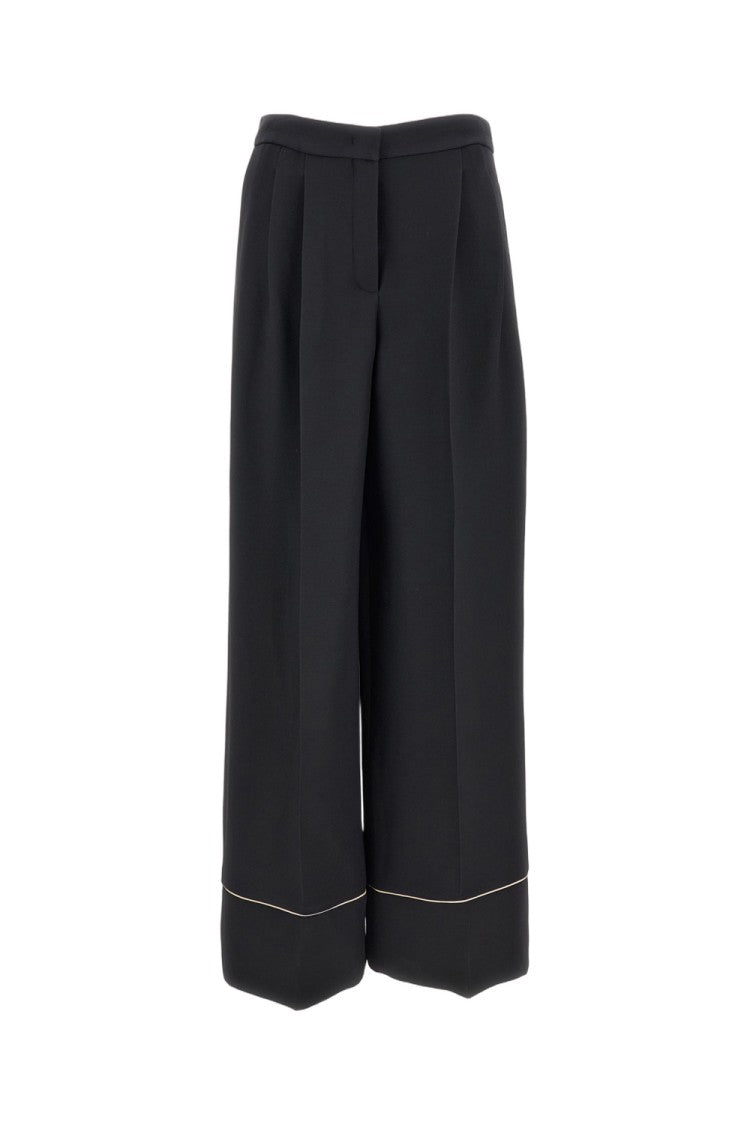 Fendi Straight-Leg Tailored Trousers With Contrast Piping