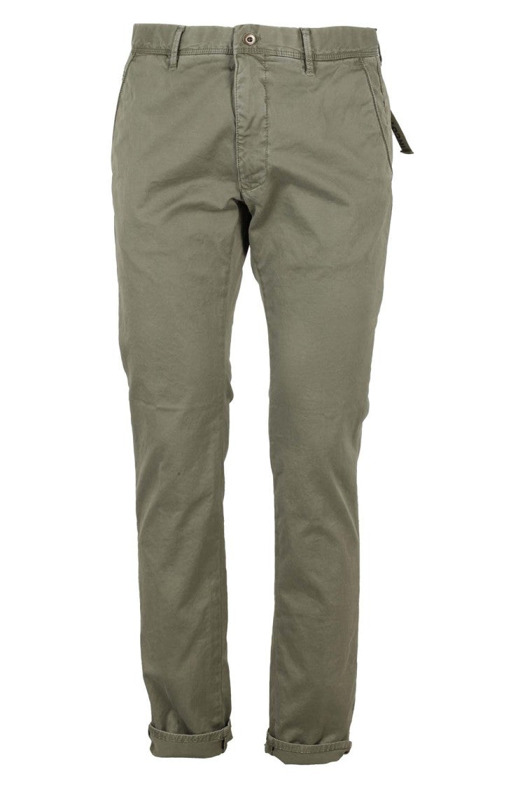 Slacks Regular Fit Olive Green Gabardine Slacks
