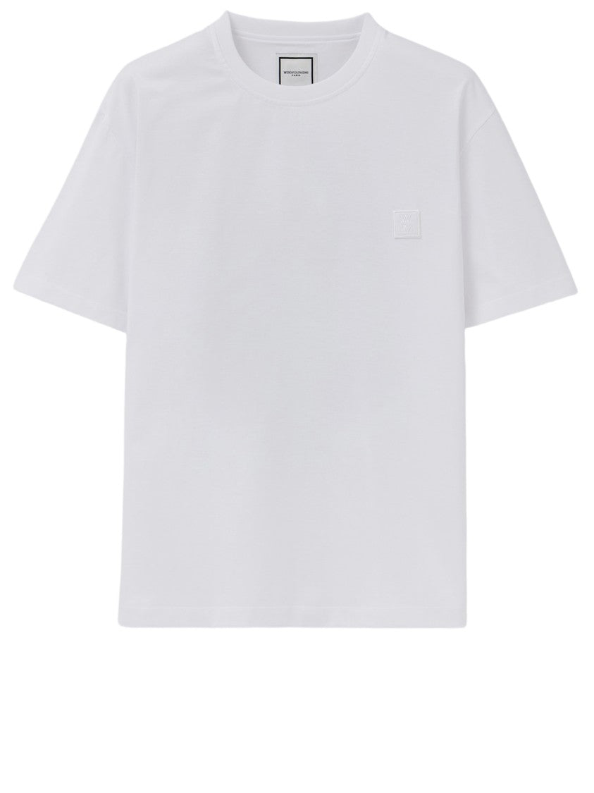 Wooyoungmi Cotton Jersey T-Shirt With Floral Graphic And Logo