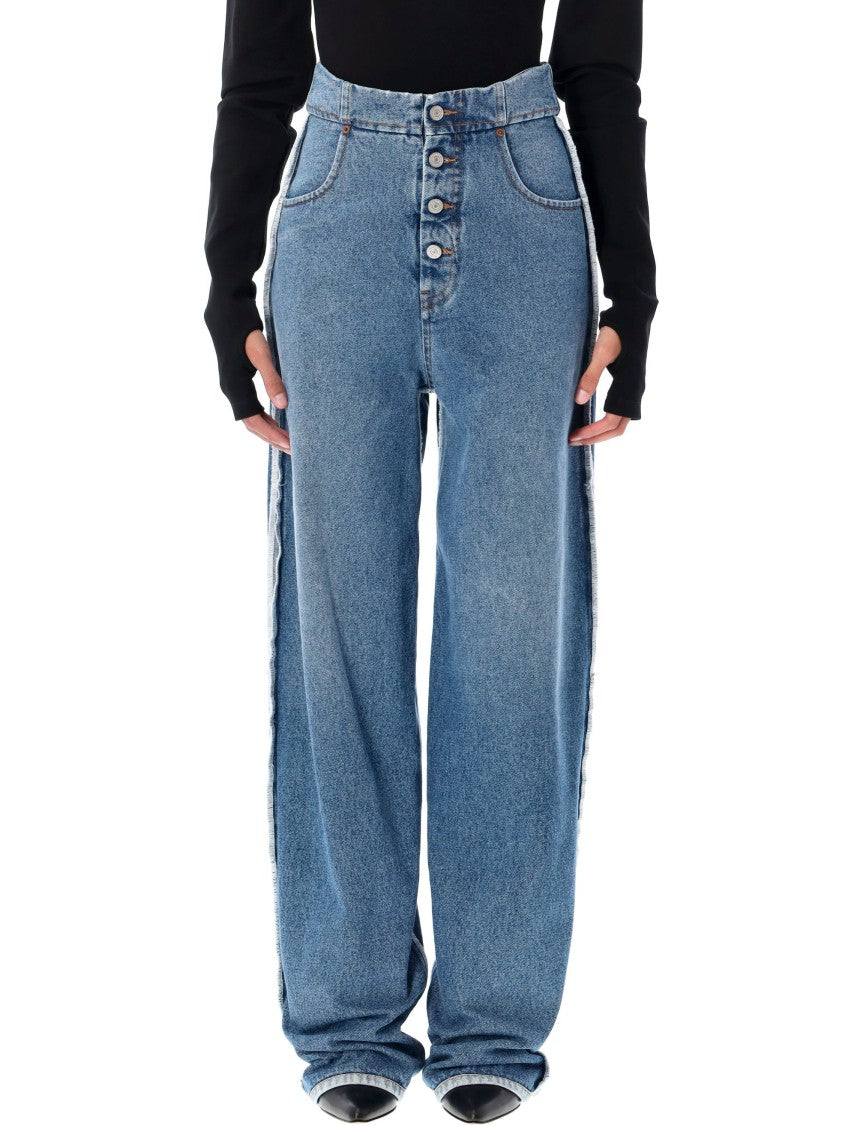 Mm6 By Maison Margiela Rhianna Denim Reverse Denim Band