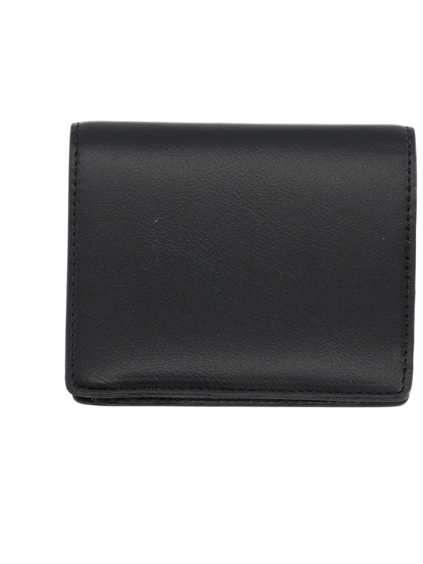 Vivienne Westwood Compact Black Wallet With Smooth Leather Texture