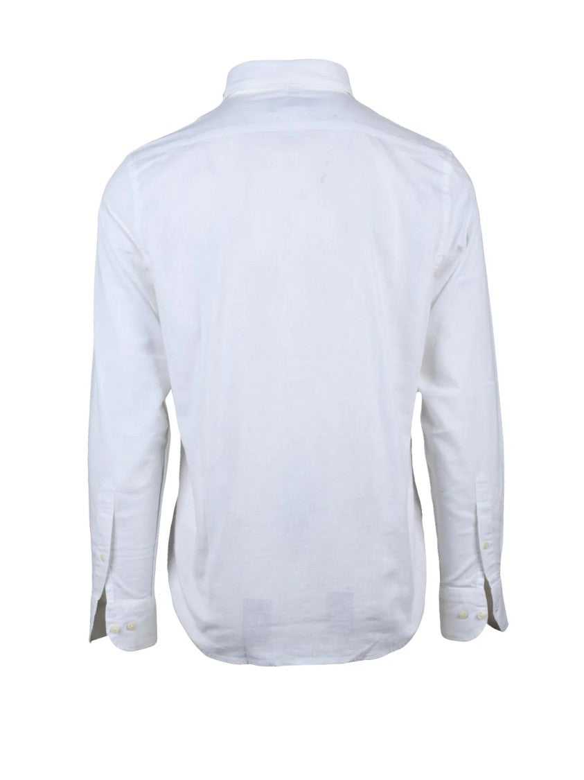 La Martina White Cotton Linen Shirt